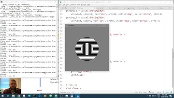 Creating Visual Stimuli in Python 3.7 (video 3.5): Drawing complex gratings (annulus)