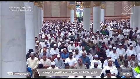 صلاة الفجر المسجد النبوي الشيخ خالد المهنا | الخميس 3 ربيع الآخر 1447هـ من سورة الزمر.
