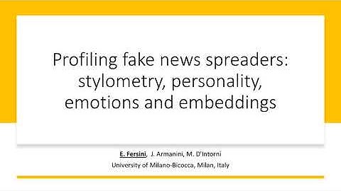 PAN 2020: Profiling Fake News Spreaders: Stylometry, Personality, Emotions and Embeddings