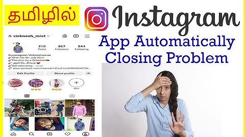 How to Fix Instagram App Automatically close problem in Android Mobile Tamil | VividTech