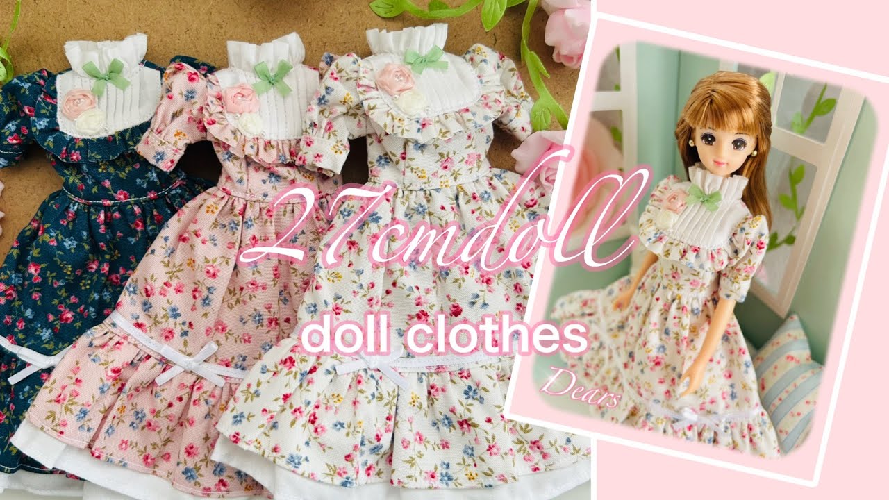 Vlog #17 お花刺繍ワンピース👗🌸ドール服製作🍒日記🍒 - YouTube