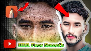 HDR Face Smooth Skin Wight Photo Editing || Autodesk Sketchbook Face Smooth Brush 🖌️ || Reelino 
