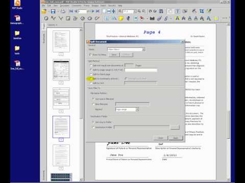 Split PDF documents