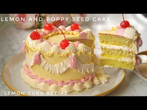 Lemon and Poppy Seed Cake with Homemade Lemon Curd