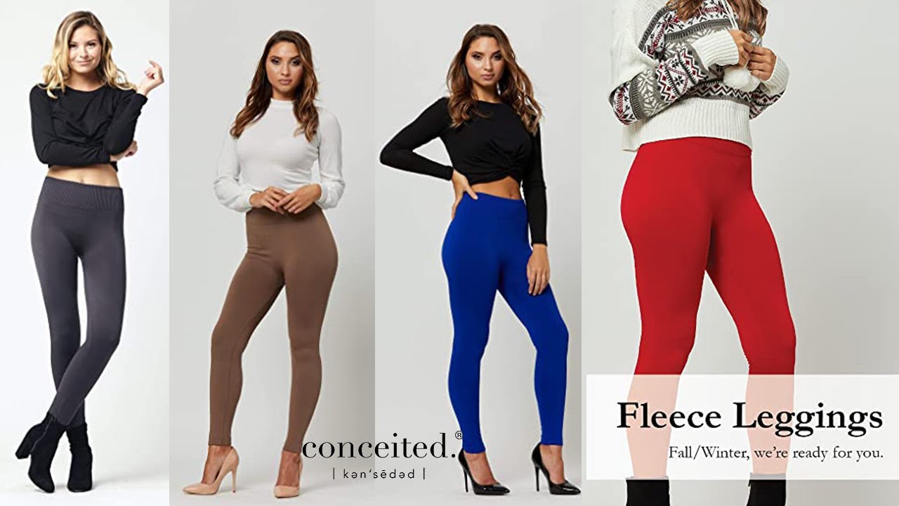 Conceited Premium Women's Fleece Lined Leggings - High Waist