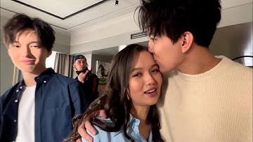 Dimash, Raushan & Mansur finished the 1st day of shooting
