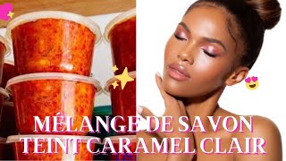 Comment faire un savon teint caramel clair | Sans imperfections.