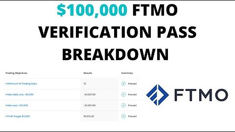 How I Passed My FTMO $100,000 Verification