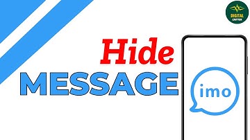 How to Hide Message from imo accounts ?