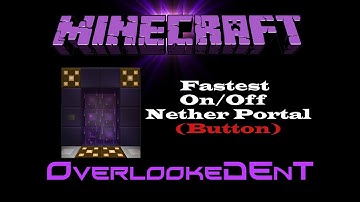 Fastest On/Off Nether Portal (Button) - Minecraft Xbox 360/PS3 - [Tutorial]