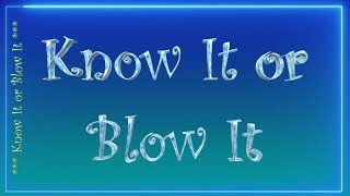 Know it or Blow It - Nicolas Cage