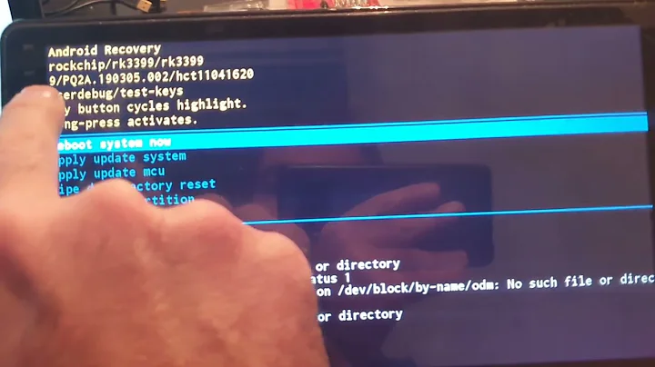 Dasaita PX6 Android 9: Entering into the recovery menu