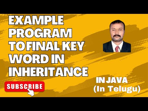 EXAMPLE PROGRAM TO FINAL KEYWORD IN INHERITANCE IN JAVA | IN TELUGU#javascript #java #viral #telugu