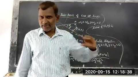 Angular Bisectors of two Straight Lines