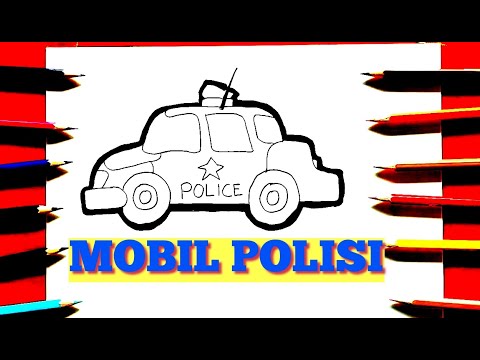  Cara  menggambar Mobil  polisi  untuk anak menggambar dan 