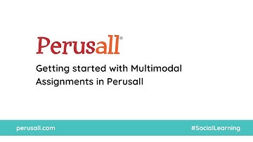 Getting started with Multimodal Assignments in Perusall
