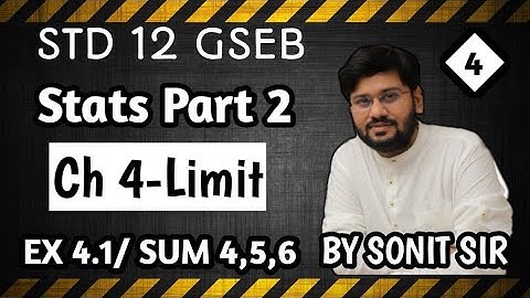 4 | chapter4 limit statistic | gujarat board STD12 | standard 12 gseb | gshseb ch 4 stat part2 |