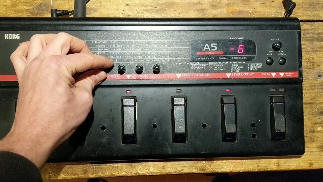 Korg A5 guitar circuit bending - YouTube