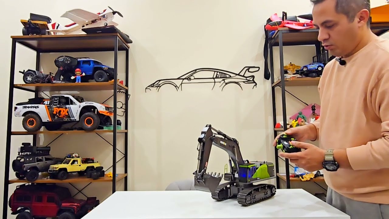 تست و آنباکس بیل مکانیکی هوینا ۱۵۹۳ huina 1593 راهسازی