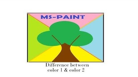 Difference between color 1 & 2 in MS - Paint   #computerknowledge