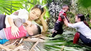 FULL VIDEO: girl was kicked out of her house, built a house out of bamboo, heated rocks to keep warm