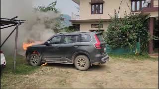 Scorpio N - Caught fire in parking - defective ScorpioN #anandmahindra #trending #awareness