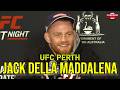 Jack Della Maddalena On Loss To Makhachev "It Haunted Me For a Few Nights" | UFC Perth