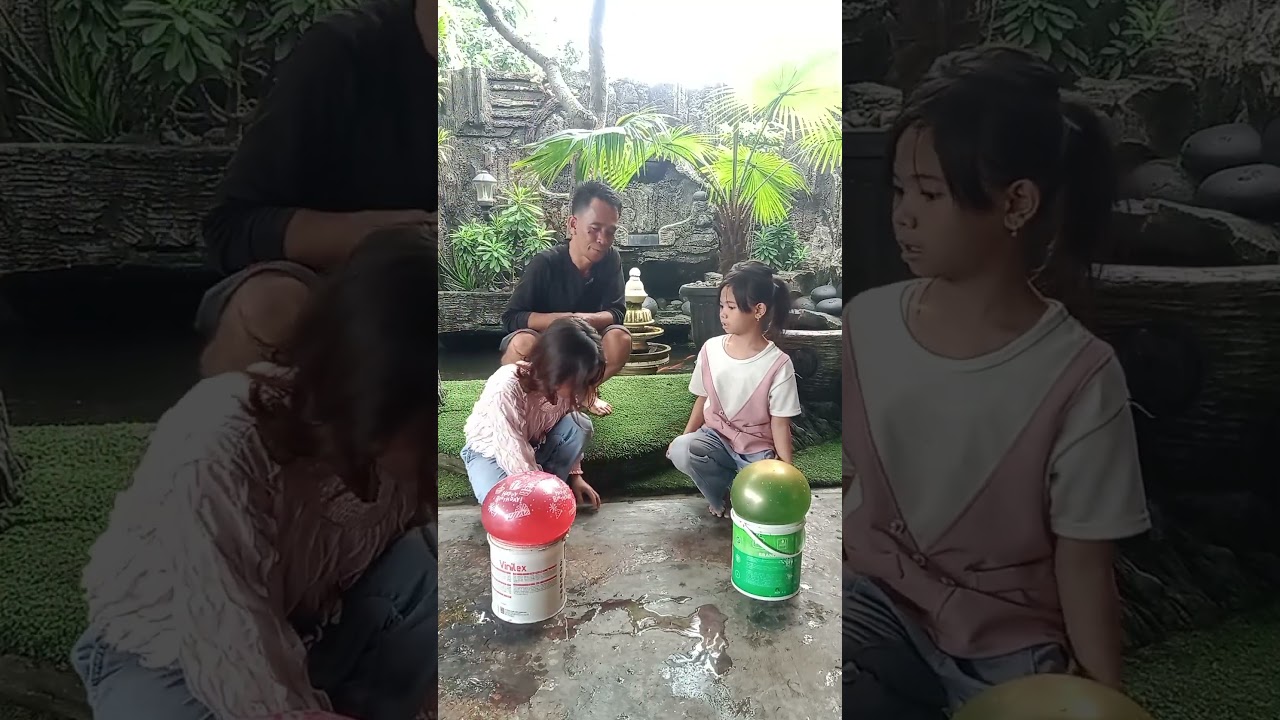 bermain letus balon air warna 