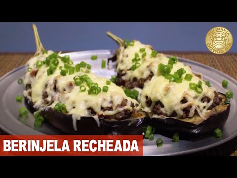 Berinjela Recheada (Com Carne Moída e Queijo)