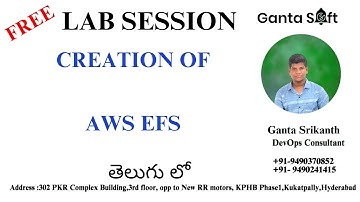Creation Of AWS EFS |GantaSoft | Best Devops Training in  KPHB HYD | Ganta Srikanth