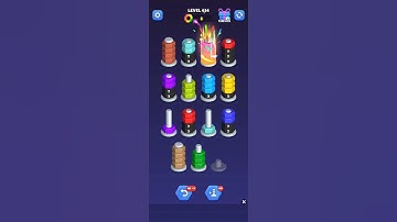 nut sort game video level 1 se 434 tk salutations done bahut super hard level hai re baba #natgames