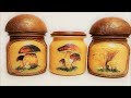 # 6 DIY decor | Recycled glass jars |Decor mushrooms