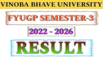 Vbu Semester 3 result / sem 3 result 2022 - 26 / vbu semester 4 exam / sem 3 result session 2022 26