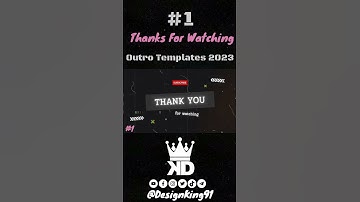 New Thanks for watching YouTube Outro Template 1 For YouTube Channels 2023