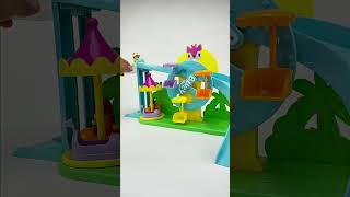Satisfying ASMR unboxing as Elsa’s castle playground shines while Bluey and Peppa play.