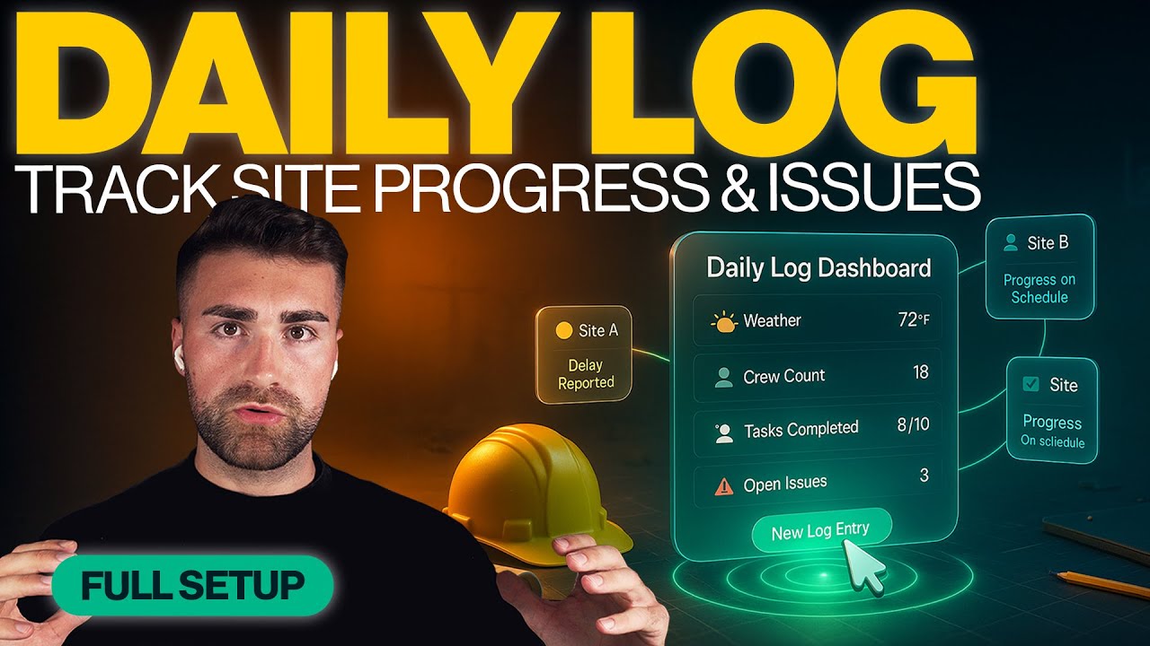 Commercial GCs: Daily Log Setup to Track Site Progress & Issues - YouTube