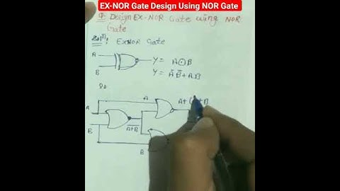 EX-NOR Gate Design Using NOR Gate