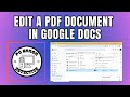 How to Edit a PDF Document in Google Docs