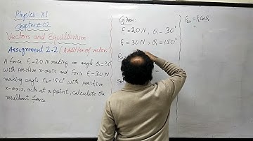 Assignment 2.2 first year physics KP and Federal boards||Addition of vectors analytically