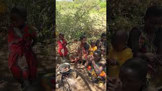 Hadzabe Tribe live traditional old lifestyle in the forest and survive off of nature