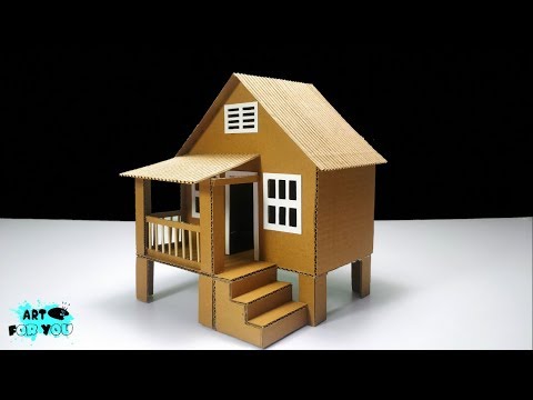 How to Make a Beautiful Cardboard House | Make Small Cardboard House | Cardboard House