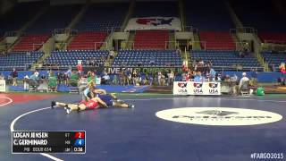 132 Champ. Round 3 - Calvin Germinaro (Minnesota) vs. Logan Jensen (Utah)