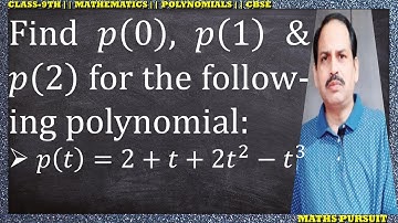 Find 𝑝(0), 𝑝(1) 𝑎𝑛𝑑 𝑝(2)for the following polynomial: 𝑝(𝑡)=2+𝑡+2𝑡^2−𝑡^3