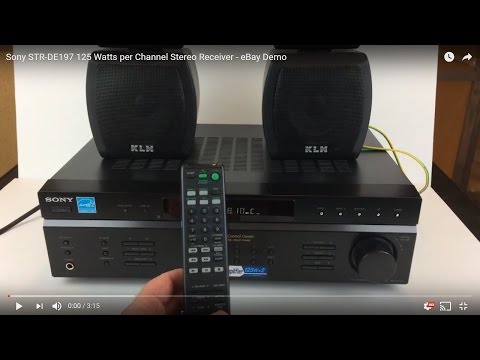 Sony STR-DE197 125 Watts per Channel Stereo Receiver - eBay Demo