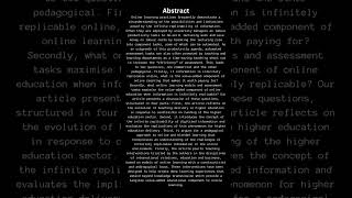 Famous Online Learning and the Infinite Replicability of Digitised Knowledge Wealth