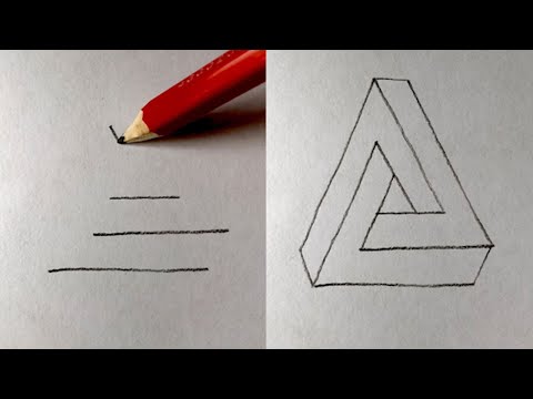 Как нарисовать НЕВОЗМОЖНЫЙ ТРЕУГОЛЬНИК | 3D | Оптическая иллюзия