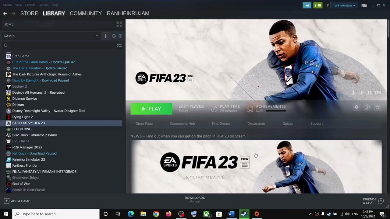 FIFA 23 está gratuito para jogar na Steam