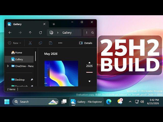 New Windows 11 25H2 Build 26220.8690 – Better Performance, New
