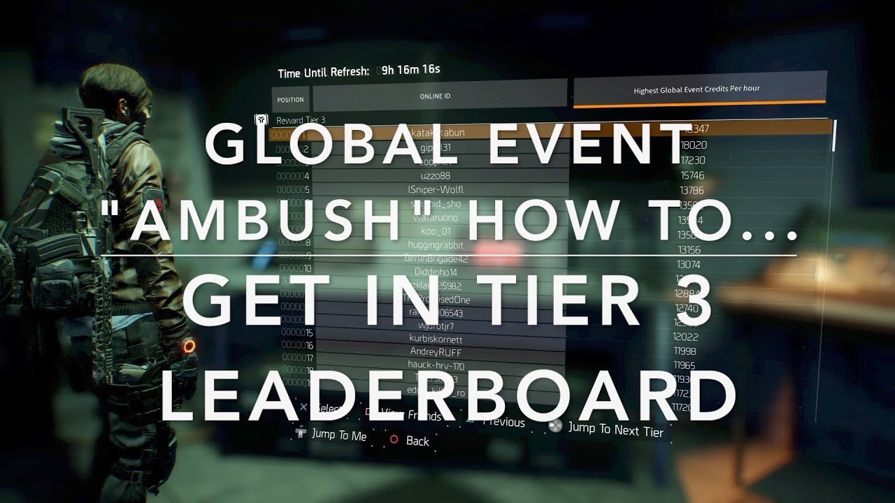The Division 1.8 - GE Ambush - LEADERBOARD TIER 3 - How to get in (even as a solo player) -no glitch