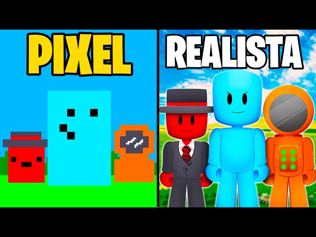 🟨Indo de Pixel até Realista no Roblox! 